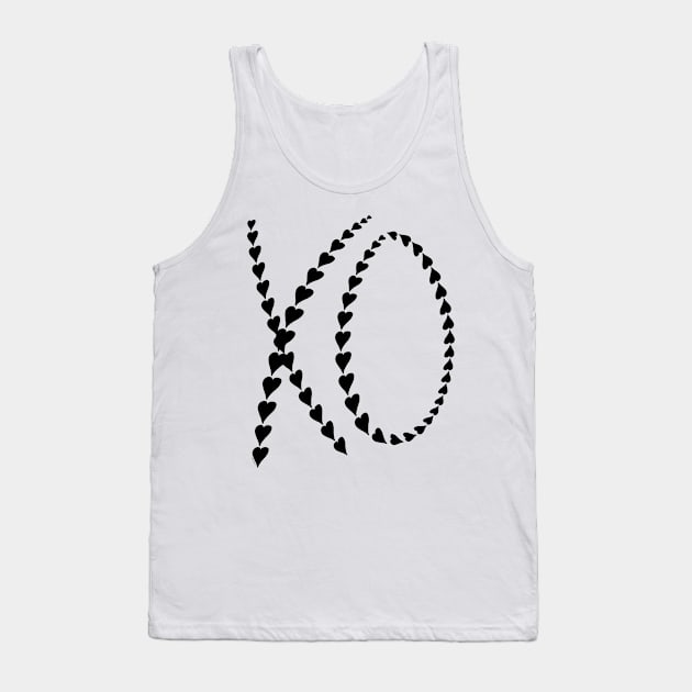 XO Modern Hearts Hugs & Kisses Tank Top by DoubleBrush